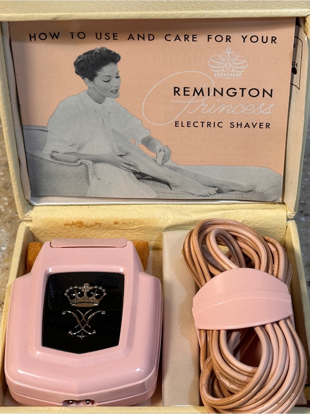 Vintage Remington Princess Pink Electric Shaver For Her In Box Ladies Womens